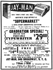 Jay-Man newspaper advertisement